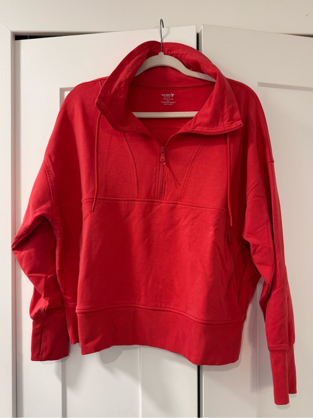 Old Navy Women’s Red Quarter-Zip Dynamic Fleece